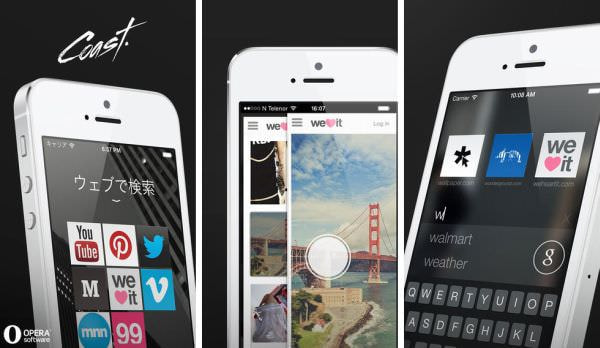 Opera、iPhone にぴったりの「親指操作」ブラウザ「Opera Coast」を公開