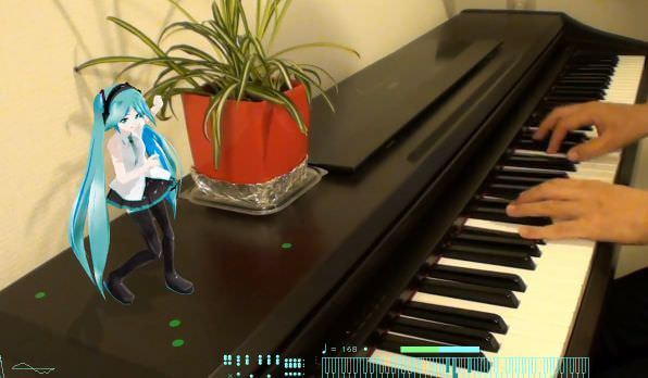 息をのむほど魅力的-- 初音ミクがピアノの生演奏に同期して歌う AR アプリが話題