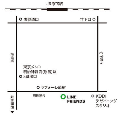 LINE FRIENDS STORE の地図