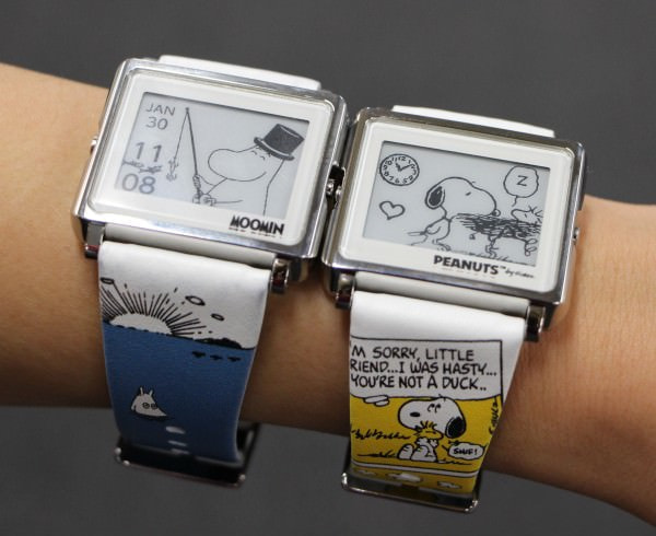 エプソンの電子ペーパー腕時計「Smart Canvas」、「ミッフィー 