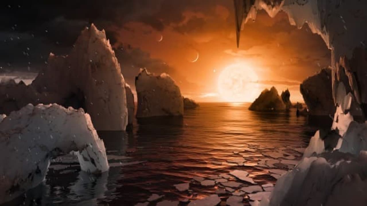 TRAPPIST-1の惑星イメージ