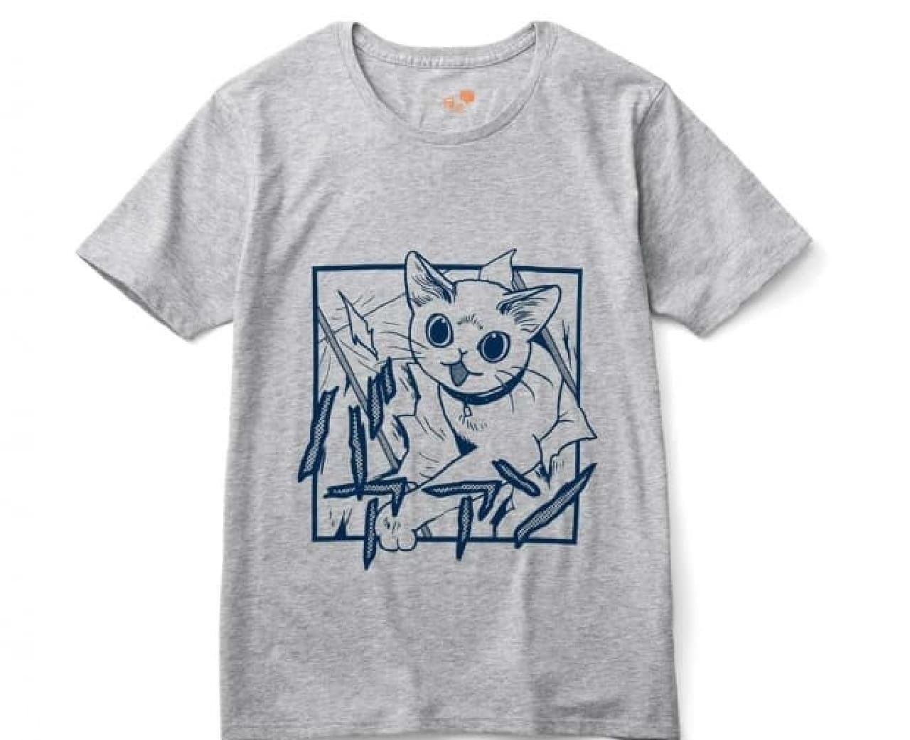 漫画家 山野りんりんさんとつくった　猫好き猛アピールTシャツ　レベルアップ