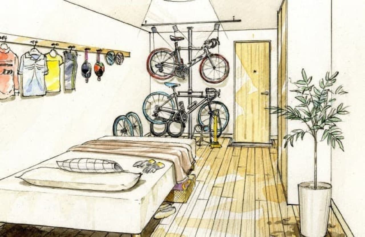 自転車乗り向けのソーシャルアパートメント「ドミール花小金井Pedal（ペダル）」