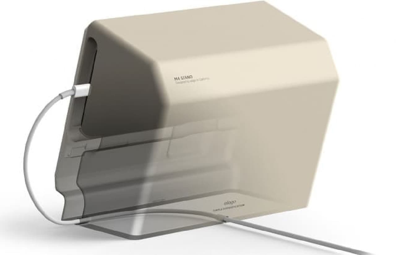 iPhoneが初代Macintosh風になるスタンド、elagoの「M4 STAND」