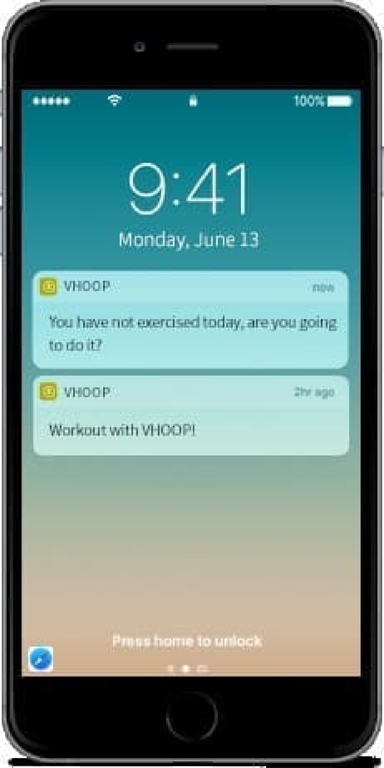 「VHOOP」アプリによる通知機能