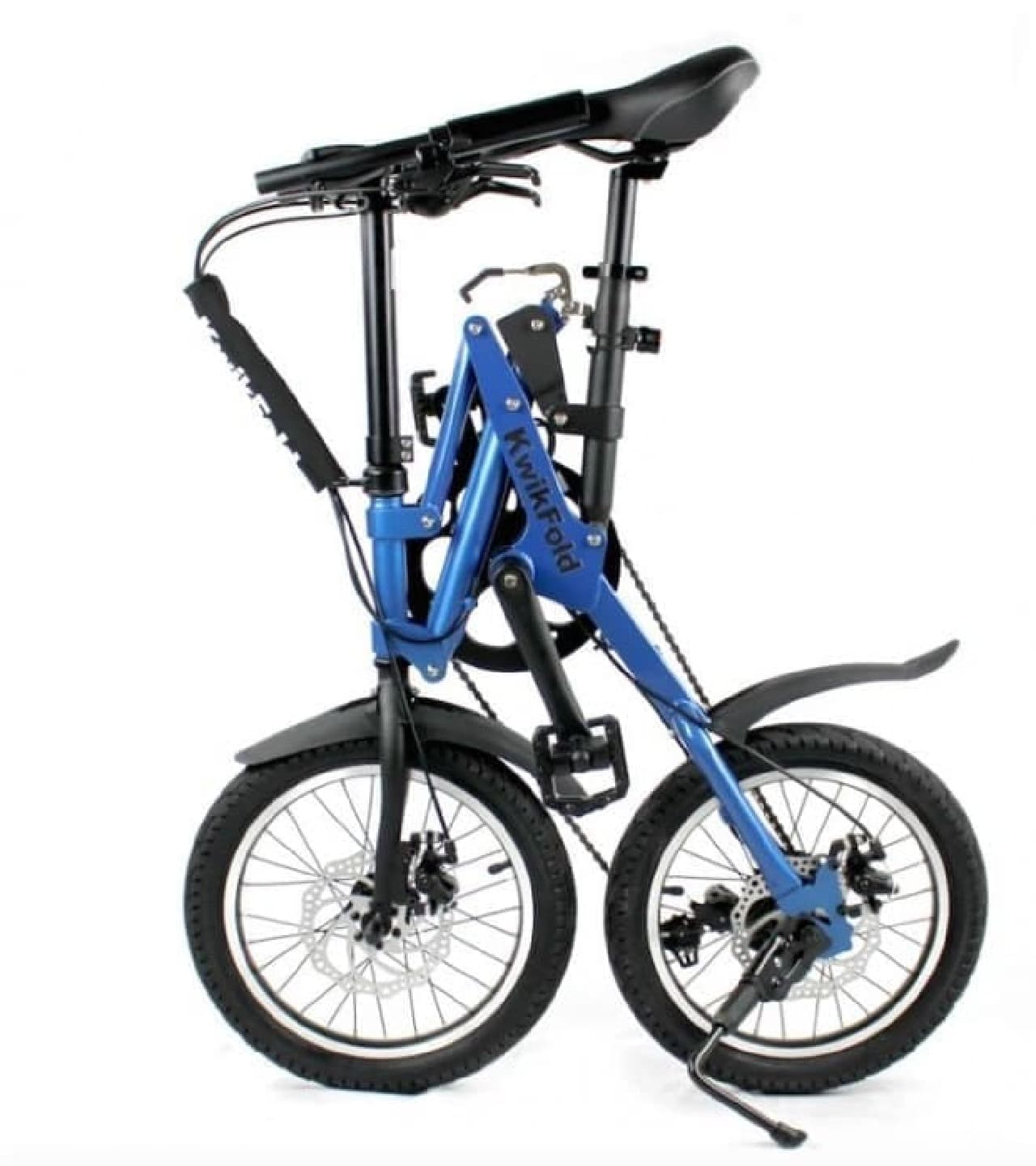 折り畳み自転車「KwikFold」 － 折り畳みをもっと簡単に、折り畳んだ状態での移動をもっと手軽に [インターネットコム]