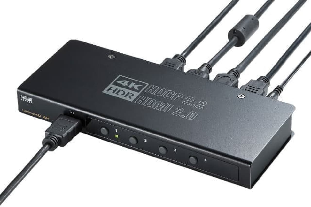 HDMI切替機「SW-HDR41H」のイメージ