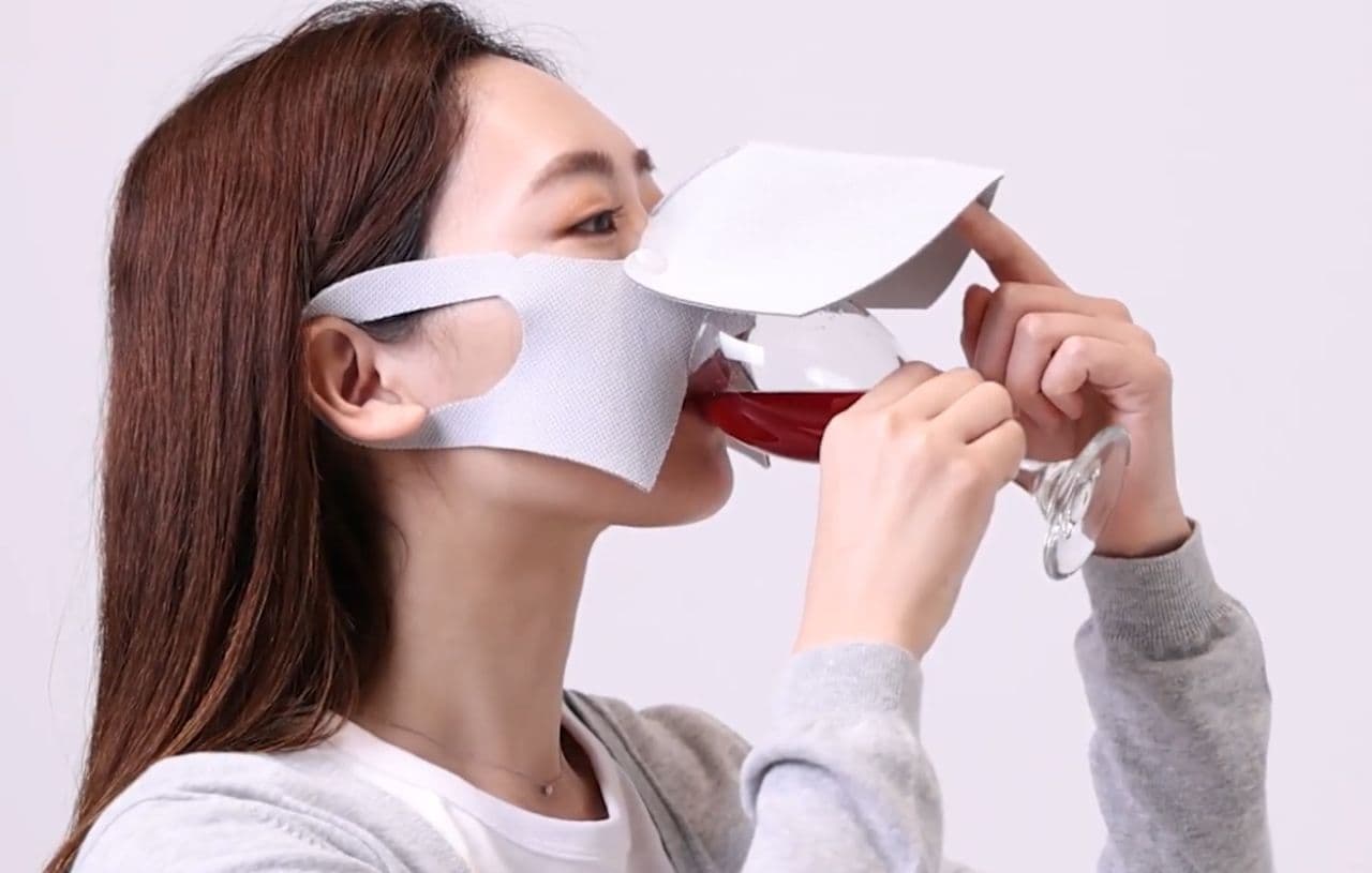 会食用マスク「ショクマスク」4月22日発売 － 可動カバーで飛沫飛散リスクを低減