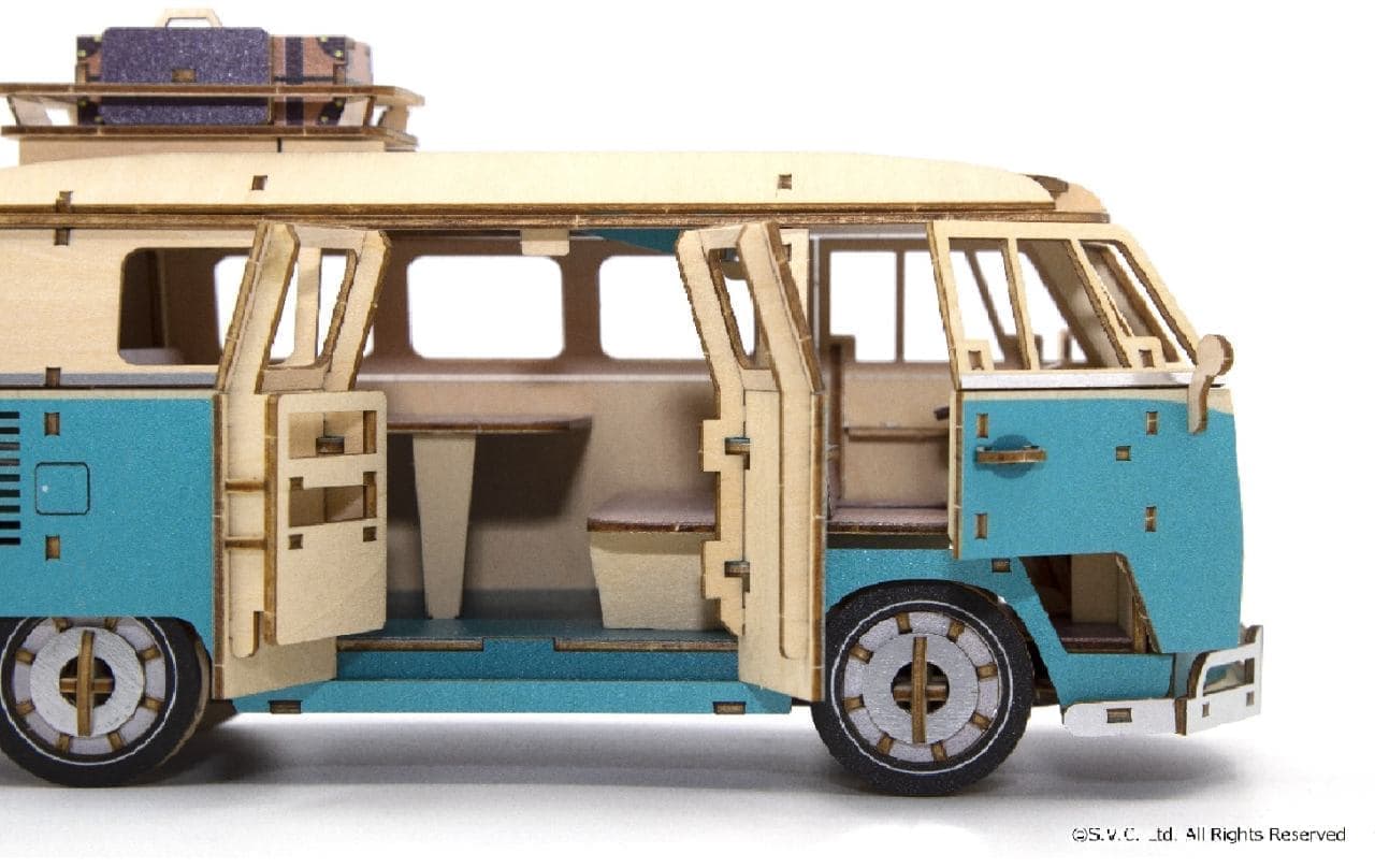 Volkswagen T1 Camper Van 1:18 scale KIGUMI Ki-gu-mi Wooden Art 