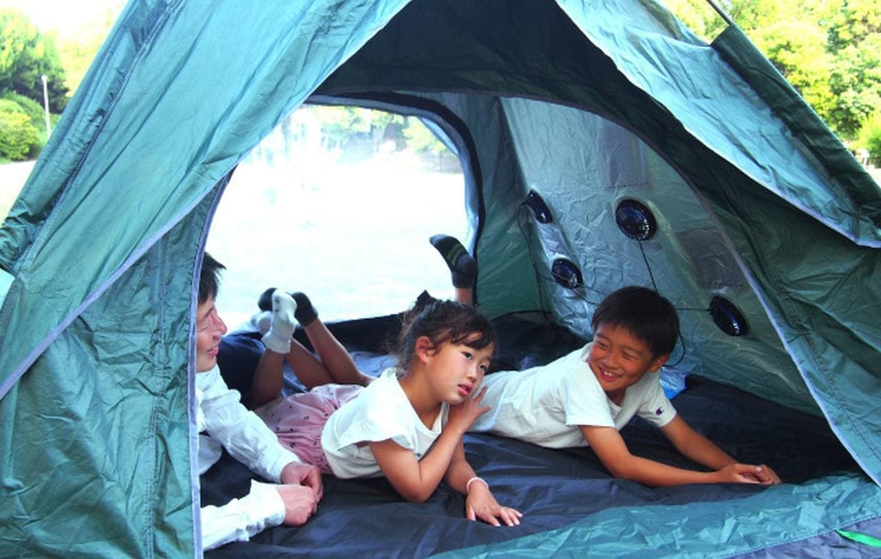 サーキュレーター付きで涼しいポップアップテント「Flow Tent」 Makuakeでの応援購入は7月16日まで