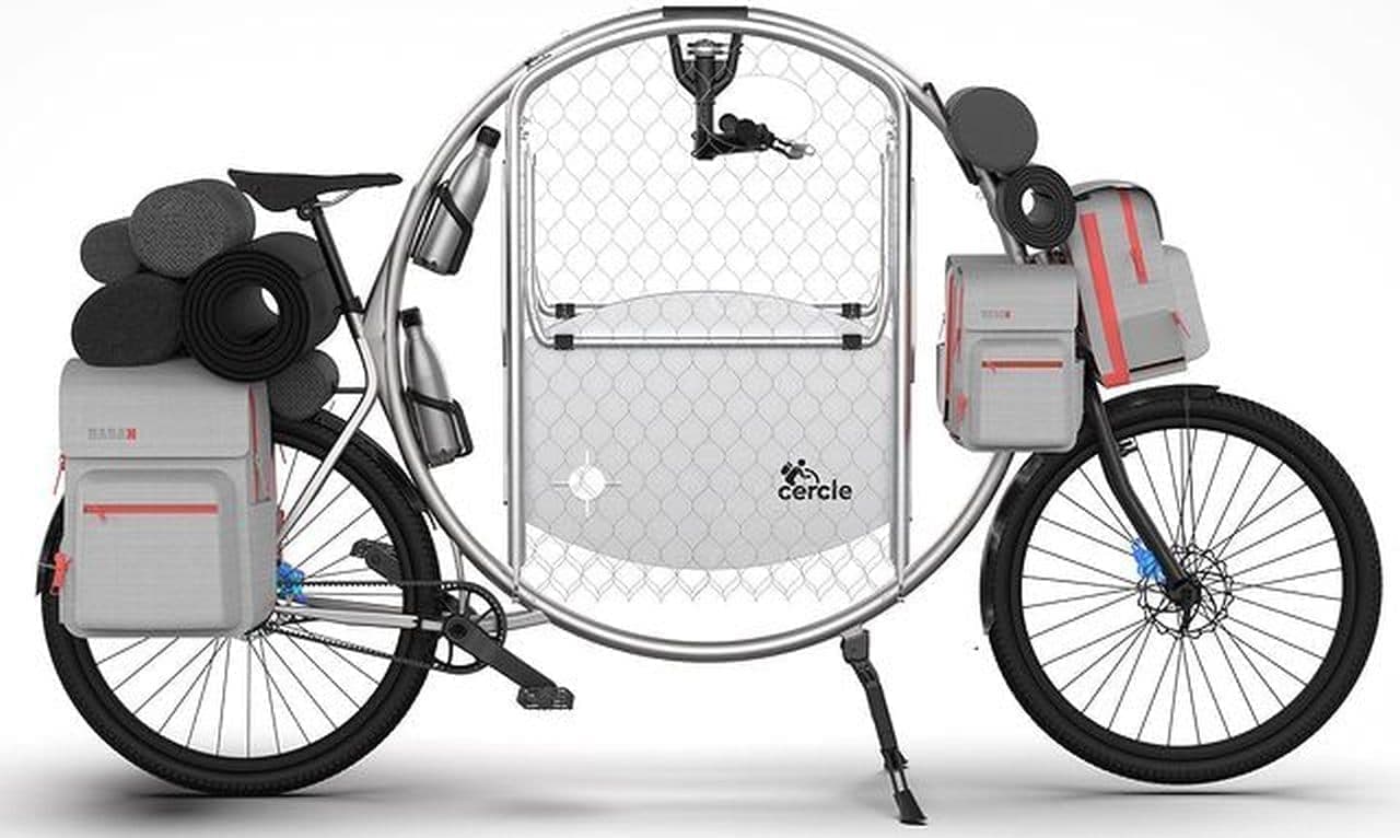 自転車キャンピングカー「Cercle」 重さ3.5kgの「キャンピングコンパニオン」を装備