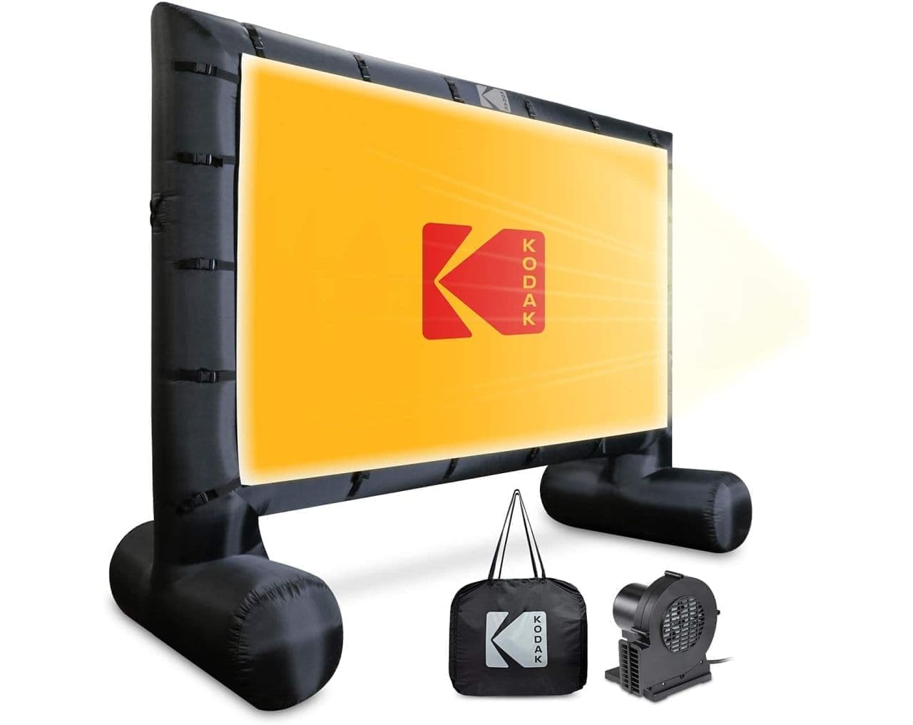 キャンプ場や家の庭で動画を観たい！KODAKが高さ約3メートル174インチサイズのプロジェクタースクリーンを販売していますよ