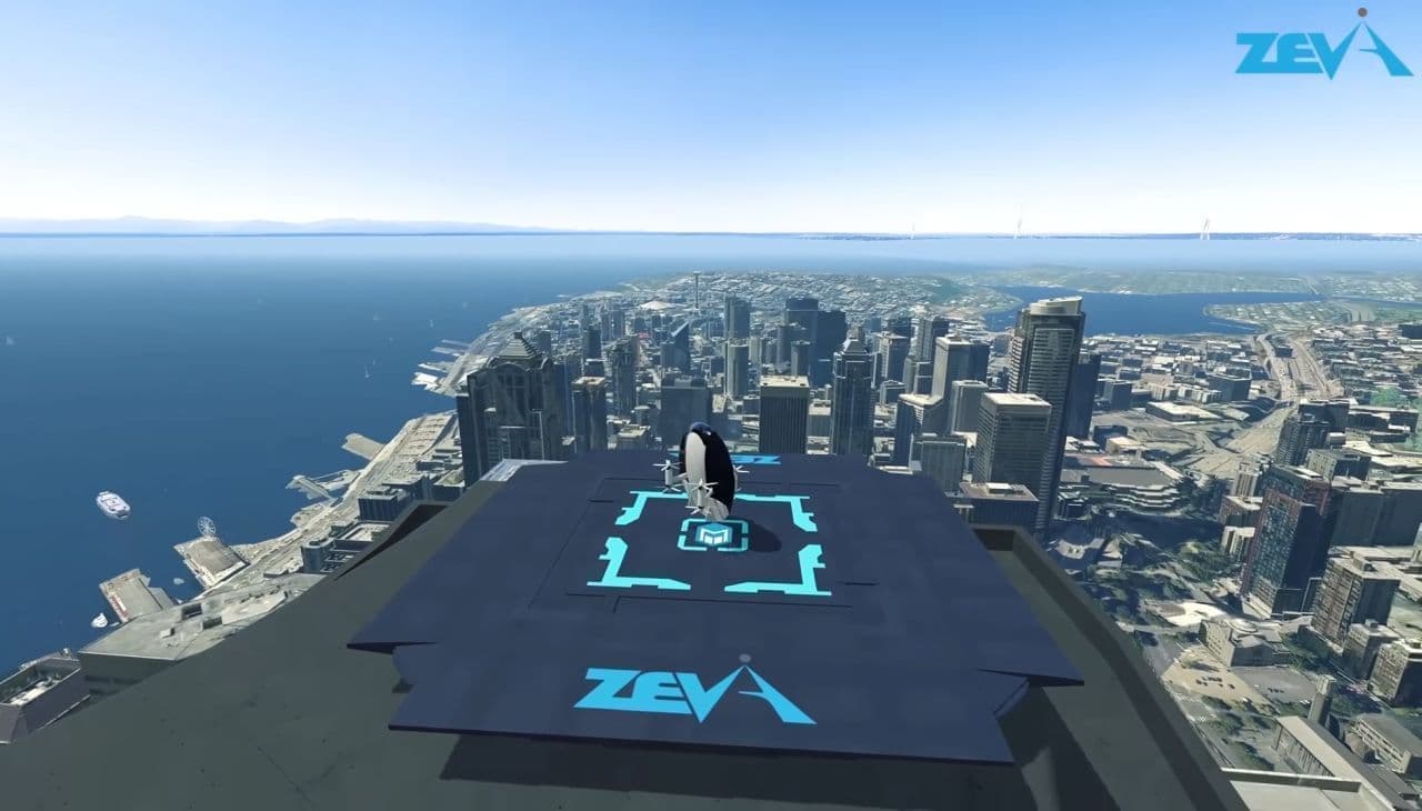 通勤用の電動VTOL ZEVA「ZERO」なら窓から離陸して時速257キロで飛行し オフィスの屋上に着陸できる