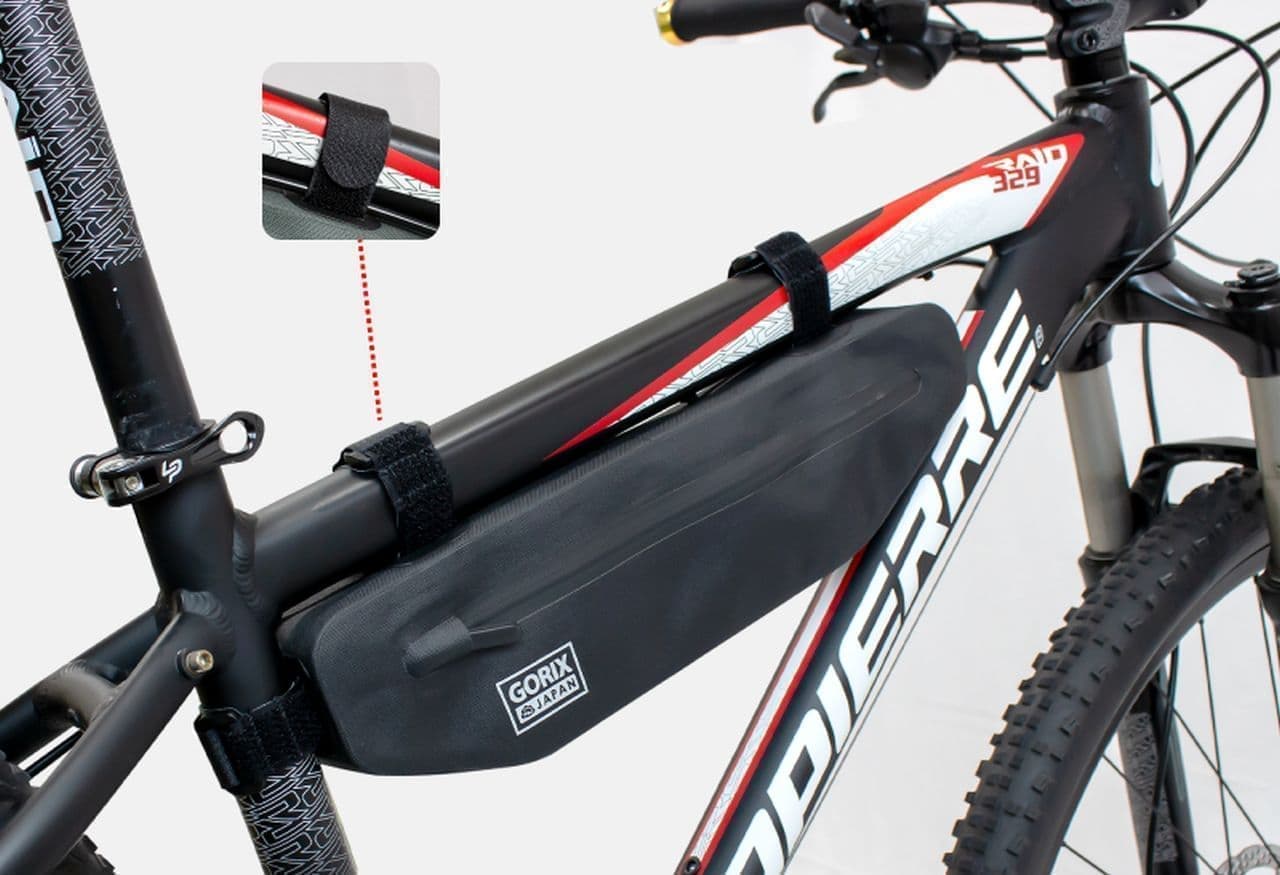 自転車用フレームバッグをGORIXが販売開始 ― 幅5.2cmのスリムデザインでペダリングを邪魔しない