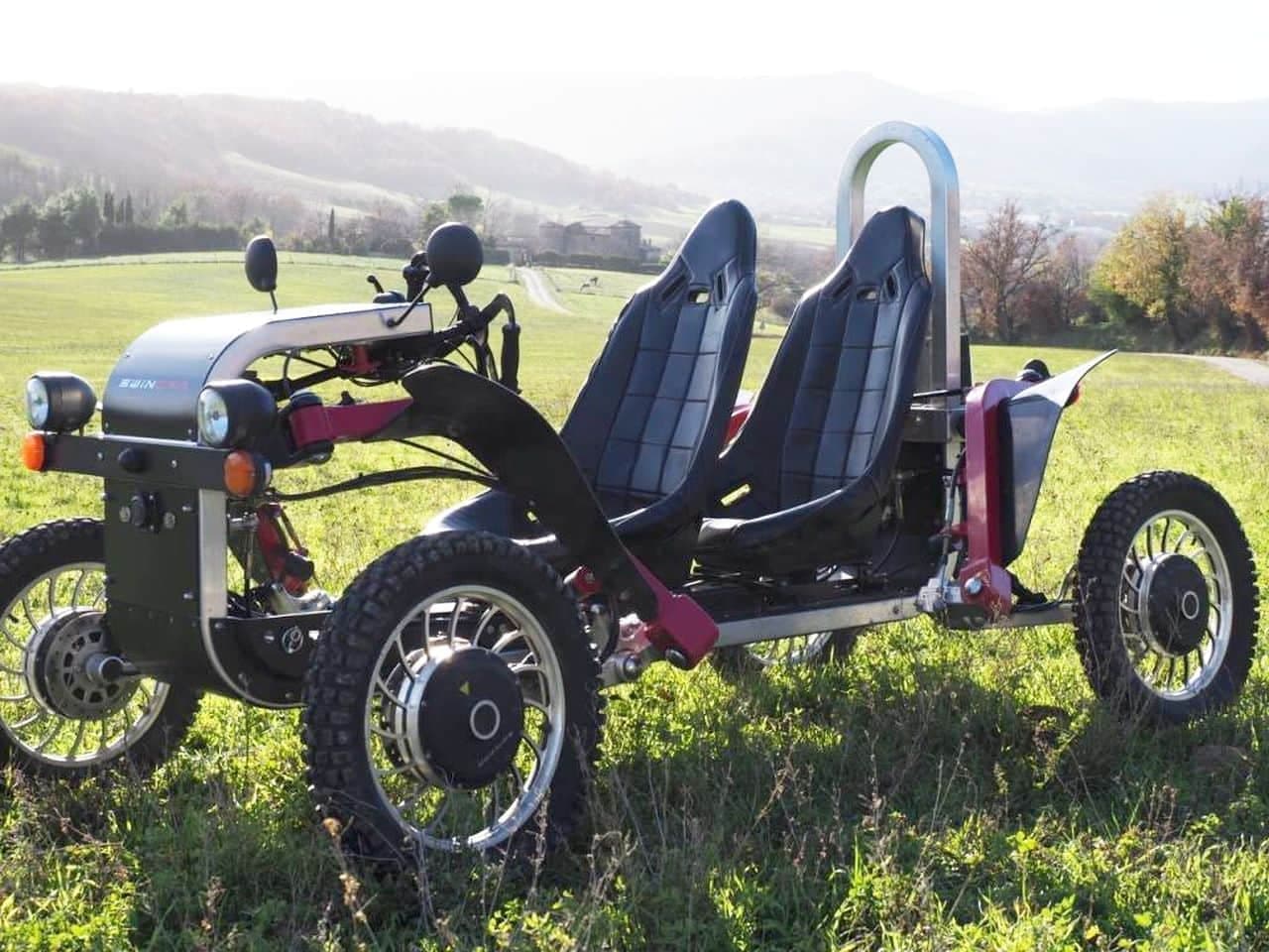 オフロードを走るならタイヤはクモのように動くべき 「Swincar e-Spider」に2人乗りの「Tandem（タンデム）」モデル
