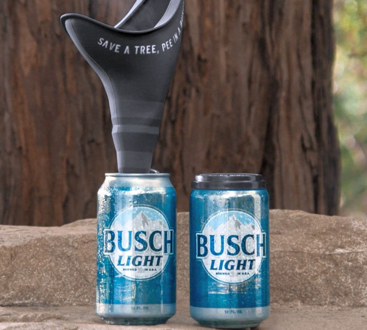 【キャンプやBBQに】ビール缶に取り付ける漏斗とフタのセット「Pee in a Busch Kit」 