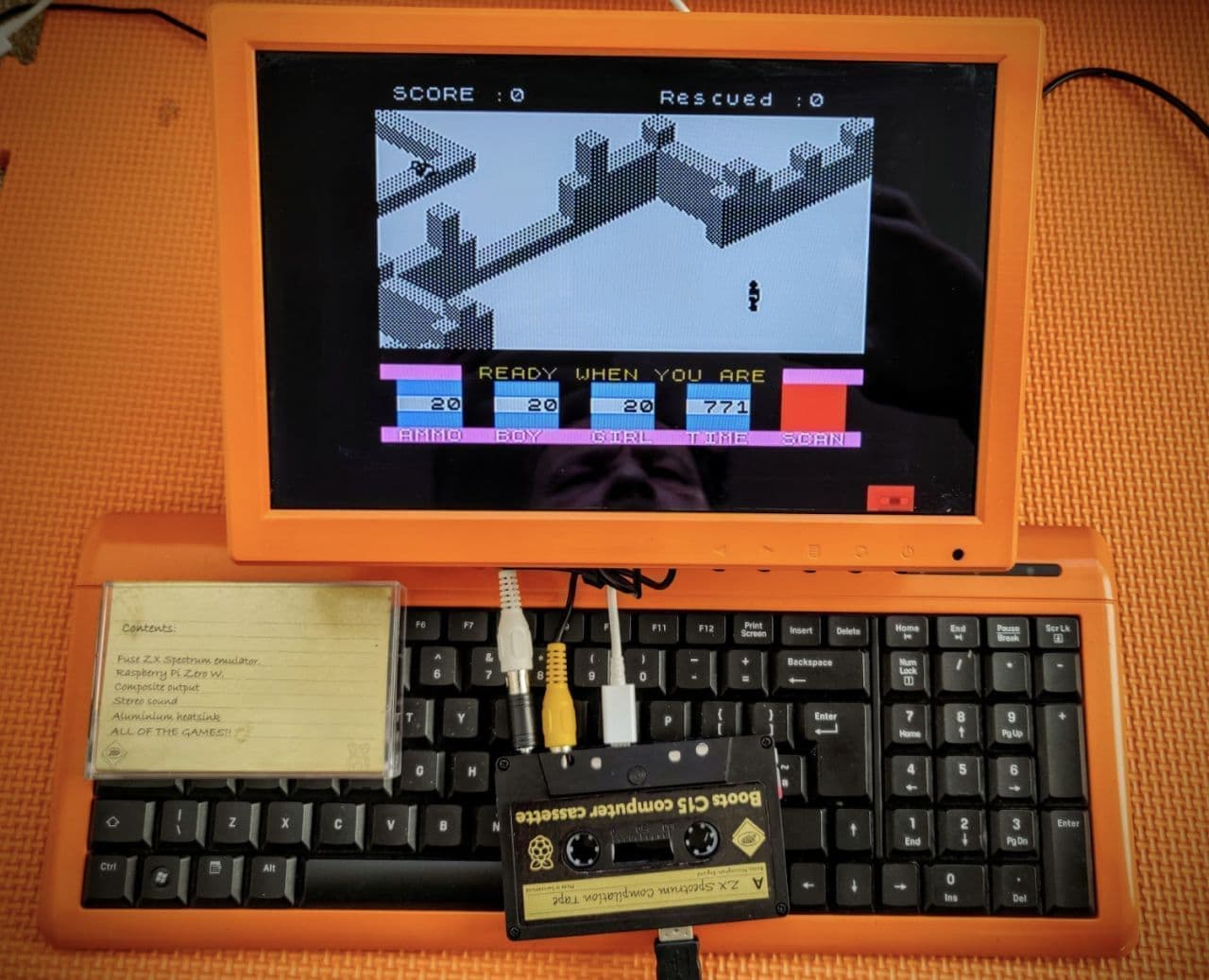 同氏は現在、昔のゲームをプレイしたいときに「ZX Spectrum Raspberry Pi Cassette」を起動しているのだとか。
