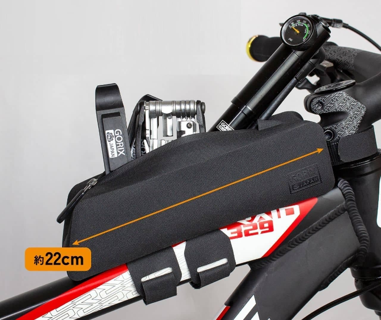 自転車用トップチューブバッグをGORIXが販売開始 － 幅5cmでペダリング時に邪魔にならない [インターネットコム]