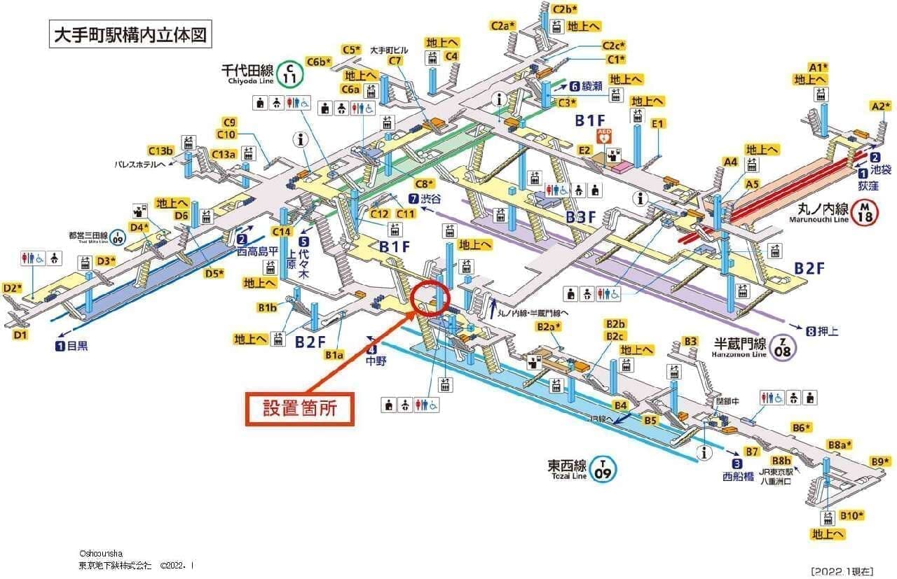 ラップドクレープコロットのミニクレープが買える自動販売機 東京メトロ東西線大手町駅に設置に登場