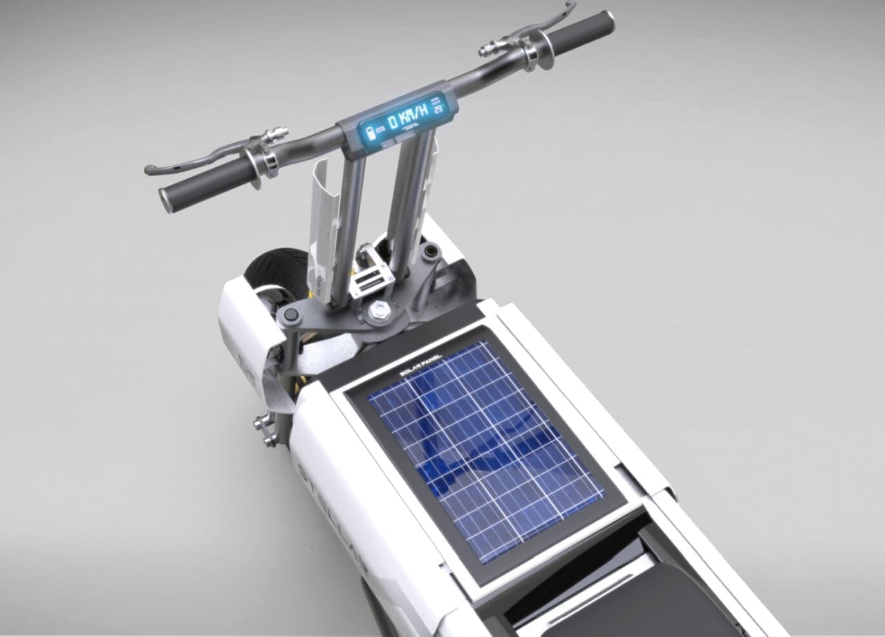 太陽光で走る電動バイクのコンセプトモデル「Stellar Landcraft」 