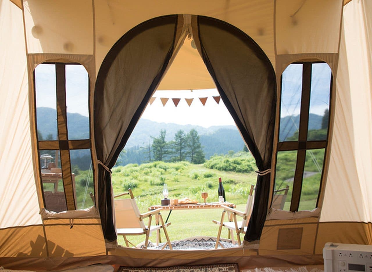 ロッジのようなテント「Dolce lodge（ドルチェロッジ）」Makuakeに登場 窓が多く開放感を味わえる
