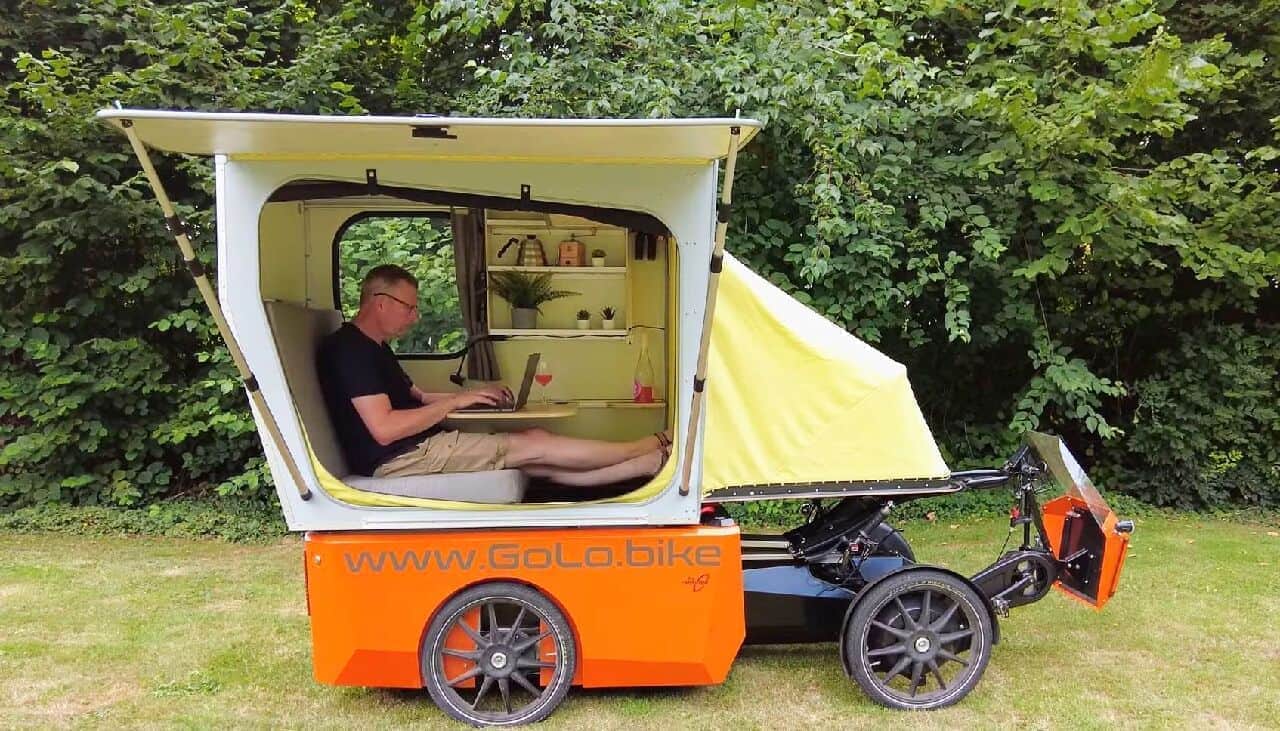 平日は仕事に 週末はキャンプに使える自転車キャンピングカー「GoCamp」 Flevobikeによるプロトタイプ