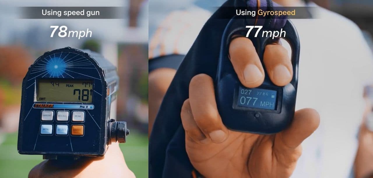 一人で球速を計測できるポータブルスピードガン「Gyrospeed v2.0」