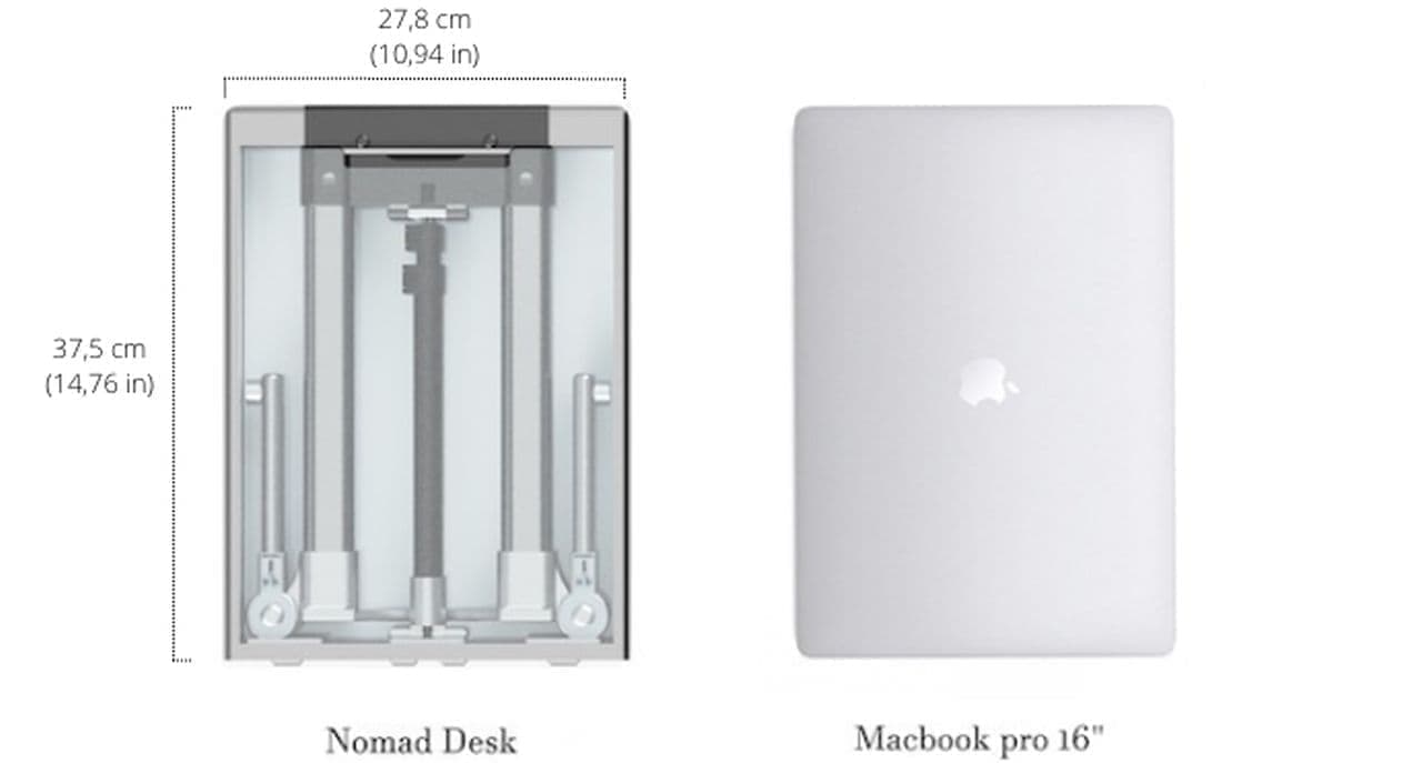 “どこでもテレワーク”を可能にする折り畳み式ポータブルデスク「Nomad Desk（ノマド デスク）」