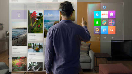 視界がそのまま3Dスクリーンになる装着式ホログラフィック コンピュータ「Microsoft HoloLens」登場