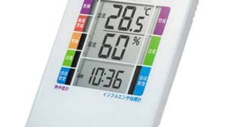 熱中症やインフルエンザの危険度をブザーで知らせるデジタル温湿度計