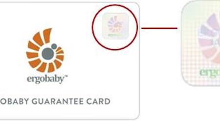 偽造防止ホログラム、エルゴベビー・ベビーキャリアの保証カードに採用