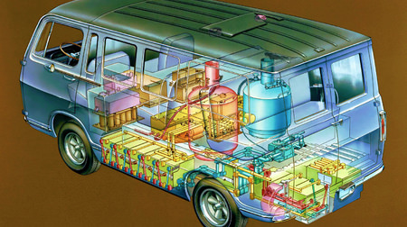 半世紀前につくられた水素燃料電池車「エレクトロバン」
