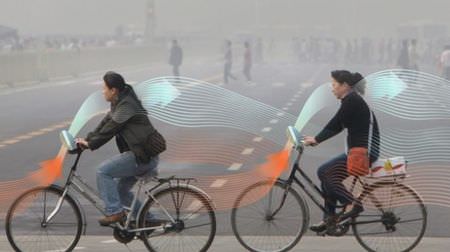 PM2.5を吸い込む自転車「Smog Free Bicycle」…街の空気を浄化できる？