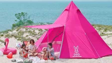 ピンク色だぜ、でっかいぜ…8人泊まれるテント「ビッグワンポールテント」