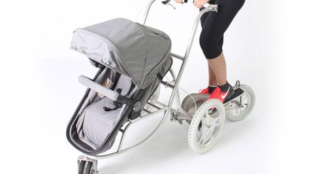 踏み台昇降しながら、子どもとお散歩―ステップマシン付きのストローラー「Elliptical Stroller」