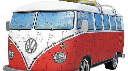 フォルクスワーゲンバスを3Dパズルで楽しむ「Volkswagen T1 Campervan-162ピース3Dパズル」