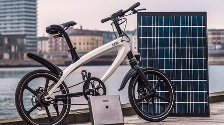 太陽光で走る電動アシスト自転車「Kvaern」－テスラのパワーウォールに似たバッテリーシステムを採用