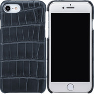 クロコダイル革iPhoneケース「MSC-90117」―ネイビーカラー
