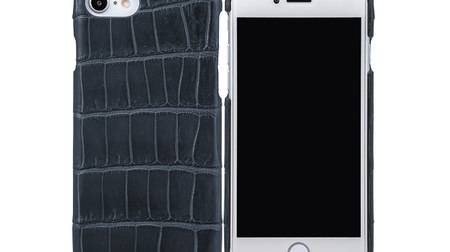 クロコダイル革iPhoneケース「MSC-90117」―ネイビーカラー