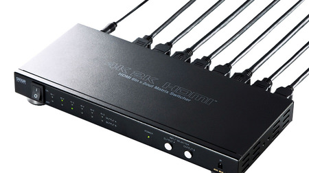 HDMI切替機「SW-UHD62」―PC、ゲーム機など6台の映像を同じ画面に表示