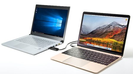 MacBookとWindows機を1台のノートPCのように操作できるリンクケーブル「KB-USB-LINK5」