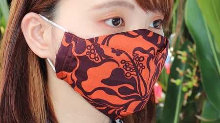 かりゆしウェア生地のマスク「MAJUNオリジナル布マスク」に吸汗速乾素材を使用した夏用マスク