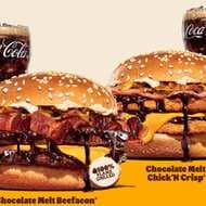 なんて罪深い…バーガーキングがチョコがたっぷりかかったハンバーガー「チョコレート・メルト・ビーフェイコン」をマレーシアで発売