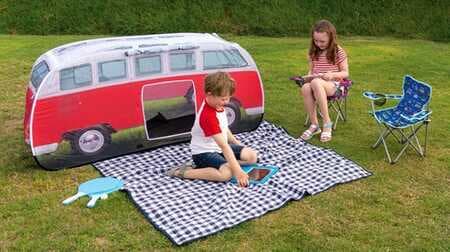ワーゲンバス型の子ども用テント「T1バス キッズテント」マイチェン － 持ち運べる秘密基地