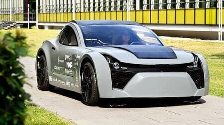 走りながらCO2を吸収する電気自動車「ZEM」 アイントホーフェン工科大学の学生らが公開