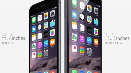 Apple、4.7インチ「iPhone 6」と5.5インチ「iPhone 6 Plus」発表、NFC/VoLTE などに対応