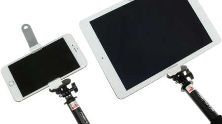 iPad Air で大きく“セルフィー” − Bluetooth リモコン付きセルフィースティック5点セット